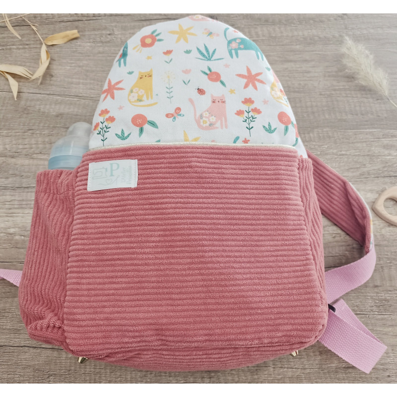 Sac à dos bébé brodé prénom - crèche, maternelle & sortie