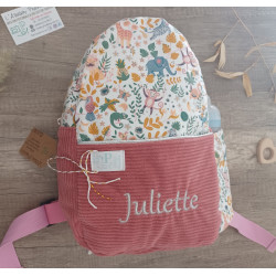 Sac à dos bébé brodé prénom - crèche, maternelle & sortie