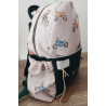 Sac à dos bébé brodé prénom - crèche, maternelle & sortie