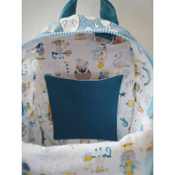 Sac à dos bébé brodé prénom - crèche, maternelle & sortie