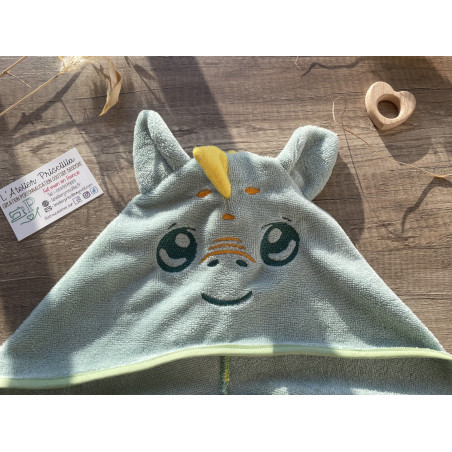 Peignoir de bain personnalisé enfant – Éponge bambou ultra douce