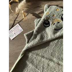 Cape de bain bébé 0-18 mois en éponge douce | Personnalisable & Fait main