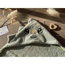 Cape de bain bébé 0-18 mois en éponge douce | Personnalisable & Fait main