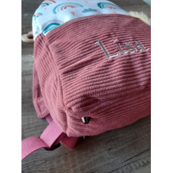 Sac à dos bébé brodé prénom - crèche, maternelle & sortie