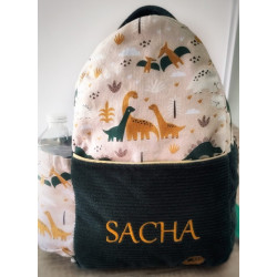 Sac à dos bébé brodé prénom - crèche, maternelle & sortie