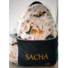 Sac à dos bébé brodé prénom - crèche, maternelle & sortie