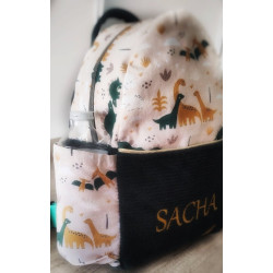 Sac à dos bébé brodé prénom - crèche, maternelle & sortie
