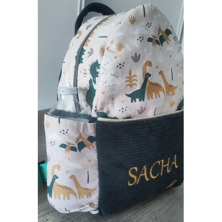 Sac à dos bébé brodé prénom - crèche, maternelle & sortie