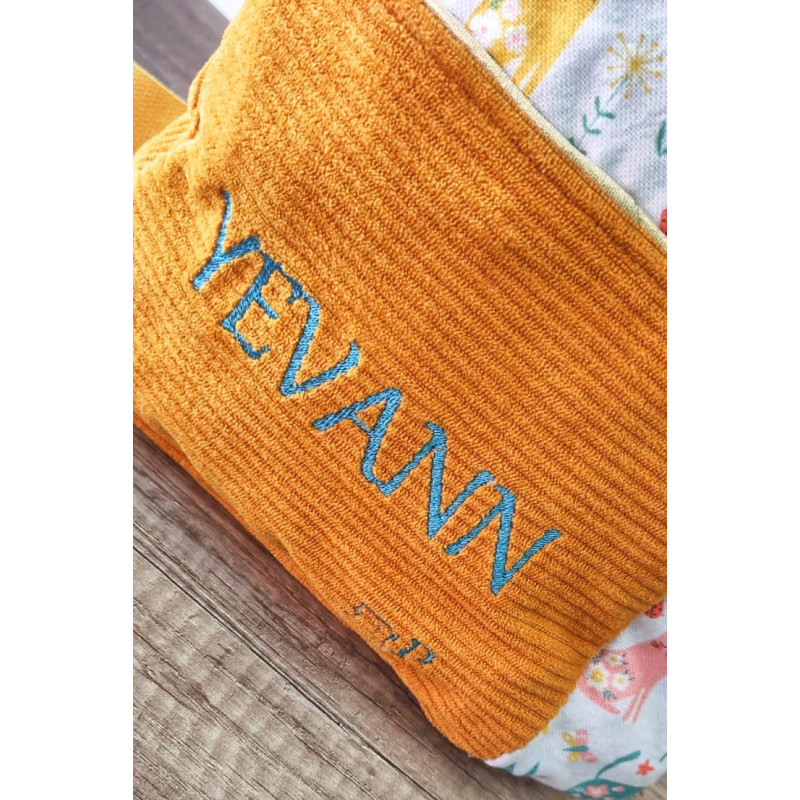 Sac à Dos Chat Personnalisé - Prénom Brodé - Rose Doux